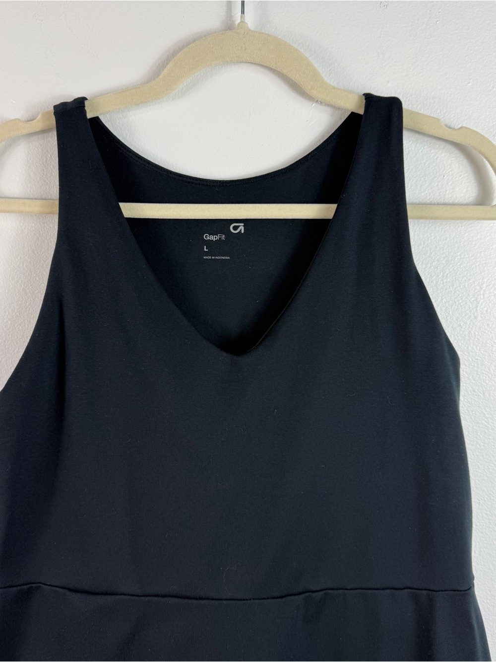 Gap fit one piece athletic dress with built in shorts Women’s Large Black - Picture 2 of 13